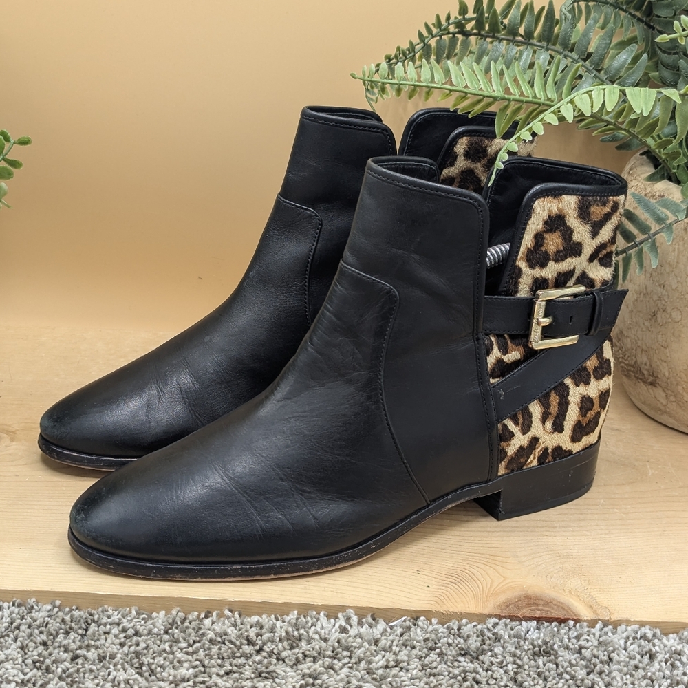 Michael Kors Salem Adjustable Strap Leather Womens Size 9M Booties